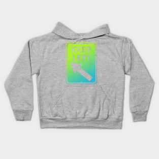 keep left - green & blue Kids Hoodie